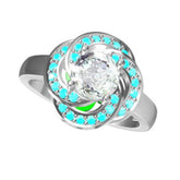 Sterling Silver Semi Mount Ring Setting Round RD Center主石mm - Syzjewelry